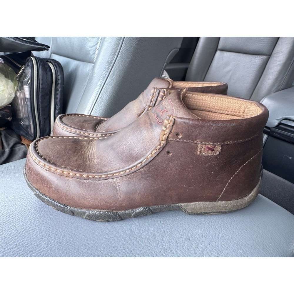 Twisted X Leather Chukka Moc Toe Mens 6.5 Womens 8.5 Brown Slip On Casual Work